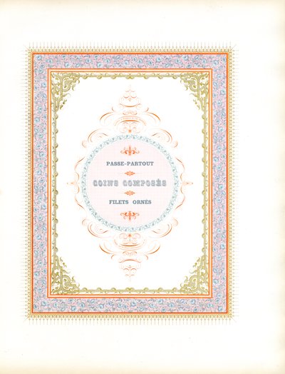 Dekorativ ramme med Passepartout (tryk) af Charles Derriey