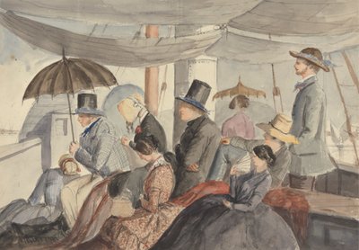 Passagerer ombord på Nile-damperen af Charles Dyce