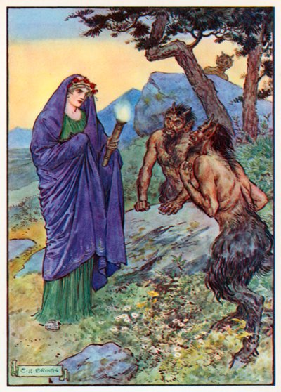 Ceres spørger efter sin datter (farvelitografi) af Charles Edmund (after) Brock