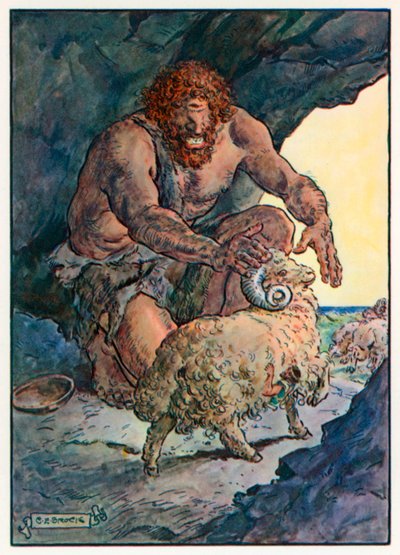 "Hvordan kan det være, du som er flokkens leder" (farvelitografi) af Charles Edmund (after) Brock