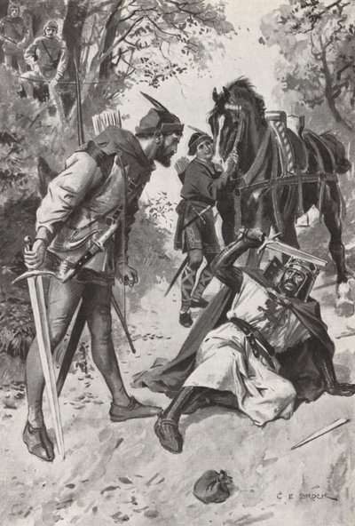 Robin Hood (litho) af Charles Edmund (after) Brock