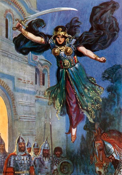 "De blev alle ubevægelige, hvor de stod" (farvelitografi) af Charles Edmund (after) Brock