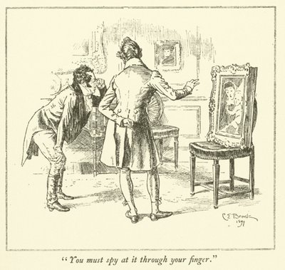 Illustration til The Essays of Elia af Charles Lamb (gravering) af Charles Edmund Brock