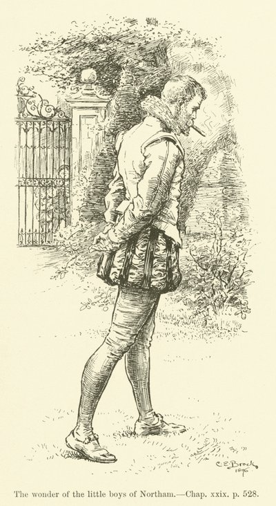 Illustration til Westward Ho! af Charles Kingsley (gravering) af Charles Edmund Brock