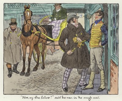 Illustration til Pickwick Papers af Charles Edmund Brock