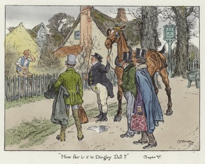 Illustration til Pickwick Papers af Charles Edmund Brock