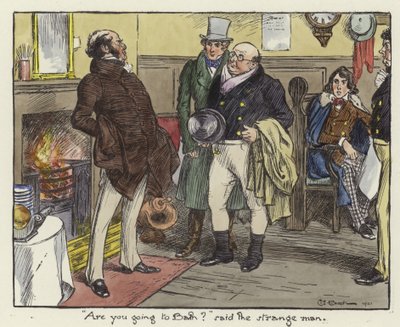 Illustration til Pickwick Papers af Charles Edmund Brock