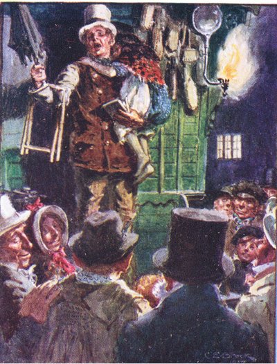 Nu vil jeg ikke spørge dig, hvor meget for partiet, men hvor lidt, illustration fra Dr. Marigolds recept, 1910 af Charles Edmund Brock