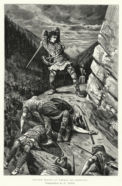Roland Frappa Au Perron De Sardoine (gravering) af Charles Edouard Delort