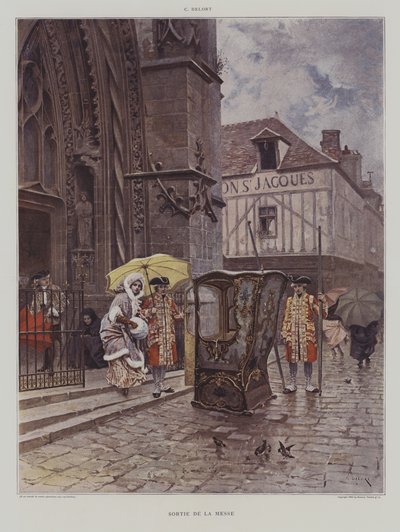 Sortie de la Messe (forlader kirken efter messen) af Charles Edouard Delort