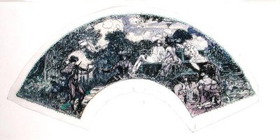 Viftedesign (pen & blæk og akvarel på papir) af Charles Edward Conder