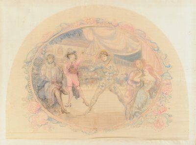Harlequin SAmuse, 1905 (wc på papir) af Charles Edward Conder