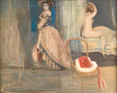 Den røde og hvide hat af Charles Edward Conder