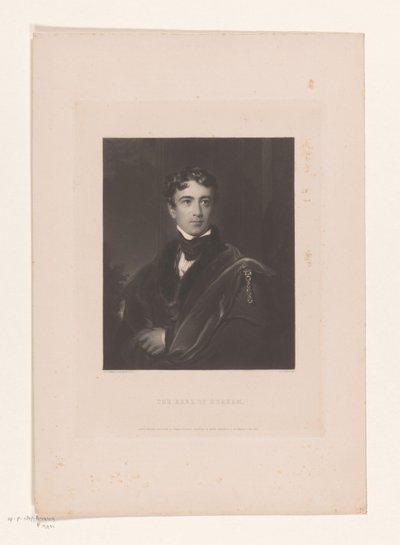 Portret af John George Lambton Jarlen af Durham (titel på objekt) af Charles Edward Wagstaff