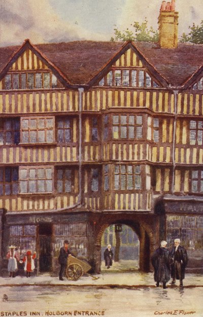 Staples Inn, Holborn Entrance, London af Charles Edwin Flower