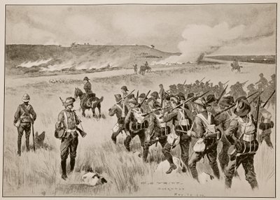 City of London Imperial Volunteers, der støttede general Hamiltons venstre flanke i kampen ved Doornkop den 29. maj 1900 af Charles Edwin Fripp