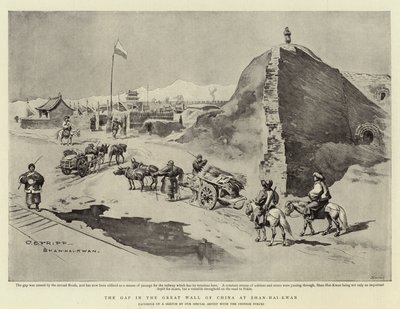 Kløften i den kinesiske mur ved Shan-Hai-Kwan af Charles Edwin Fripp