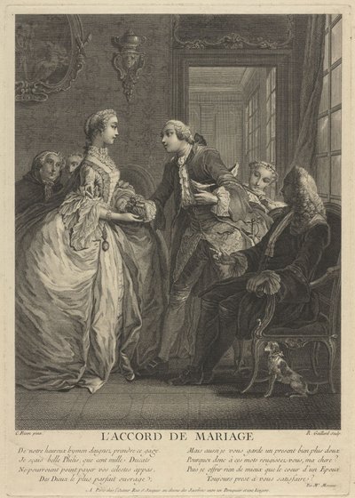 Ægtepagt, 1700-tallet af Charles Eisen