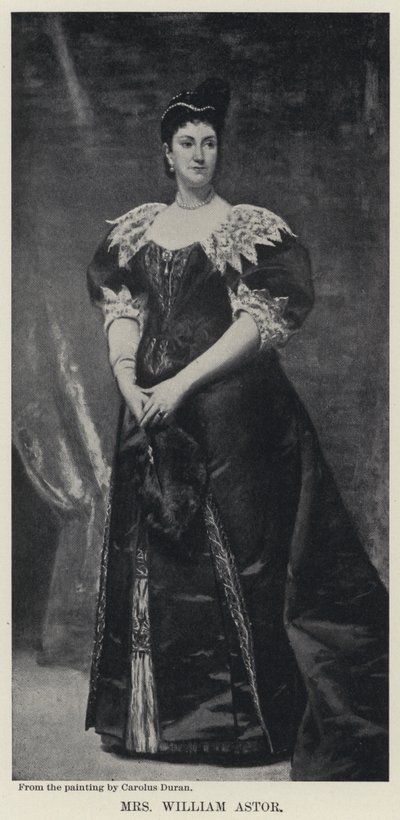 Fru William Astor (litho) af Charles Emile Auguste Carolus Duran