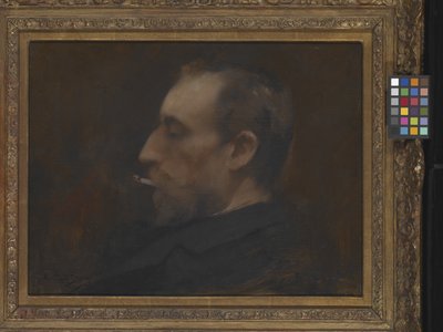 Portræt af en mand (olie på træ) af Charles Emile Auguste Carolus Duran