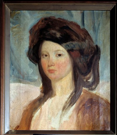 Portræt af Juliette Drouet (1806-1883), skuespillerinde og elskerinde af Victor Hugo Maleri af Charles Emile Champmartin (1797-1883) 1800-tallets Paris, hjem Victor Hugo af Charles Emile Callande de Champmartin