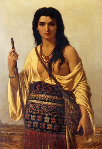 Minnehaha, 1871 af Charles Emile Hippolyte Vernet Lecomte