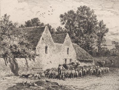 En gård, 1864. af Charles Emile Jacque