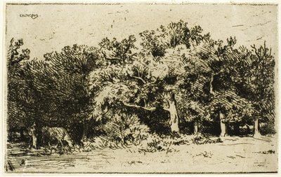En del af skoven Fontainebleau af Charles Emile Jacque