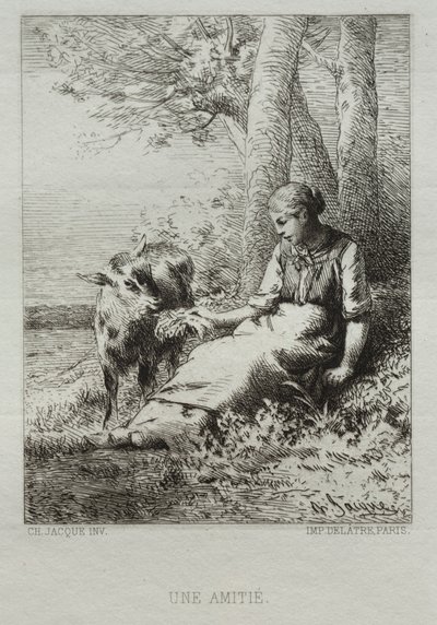 Kærlighed. af Charles Emile Jacque