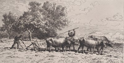Oksehold, 1868. af Charles Emile Jacque