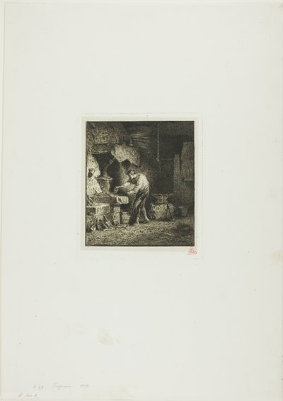 Smed mod venstre af Charles Emile Jacque