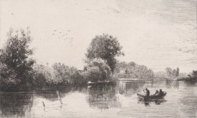 Bords-de-la-Marne, ca. 1862. af Charles Emile Jacque
