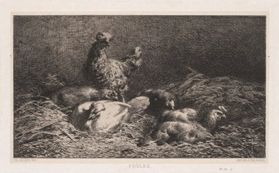 Kyllinger, 1867. af Charles Emile Jacque