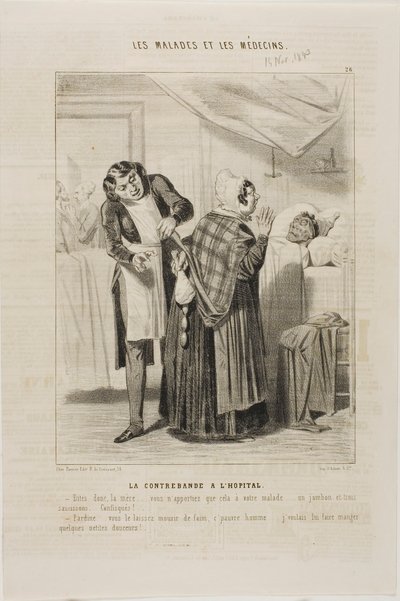 smuglergods på hospitalet (plade 26) af Charles Emile Jacque