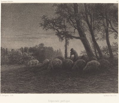 Poetisk Twilight af Charles Emile Jacque