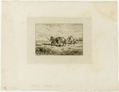 Krydser broen af Charles Emile Jacque