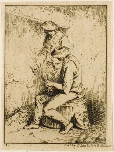 Drikkere af Charles Emile Jacque