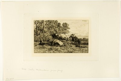 hollandske køer af Charles Emile Jacque
