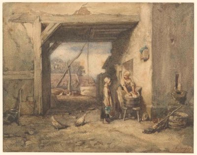 En bondegård af Charles Emile Jacque