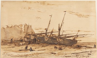 Etretat af Charles Emile Jacque