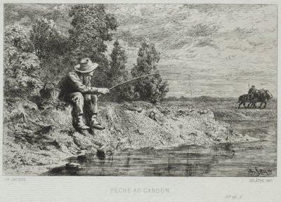 Fiskeri. af Charles Emile Jacque