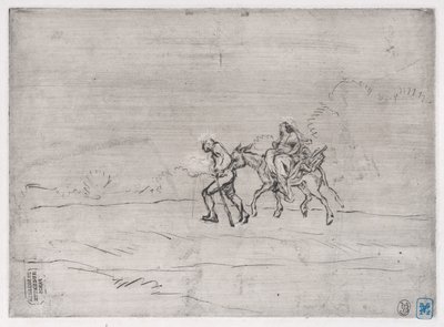 Flyvning til Egypten, 1848. af Charles Emile Jacque