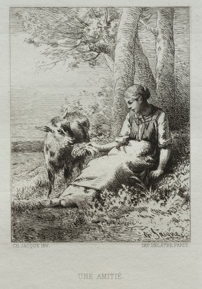 Venskab af Charles Emile Jacque