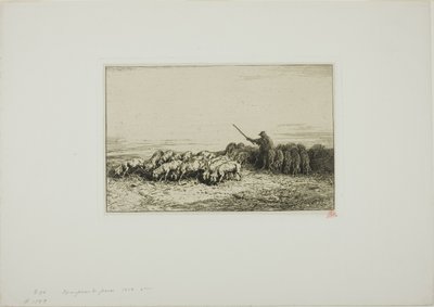 Svineflokke af Charles Emile Jacque