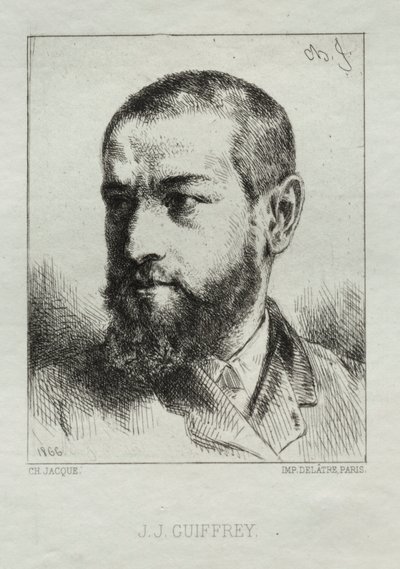 J. J. Guiffrey, 1866. af Charles Emile Jacque