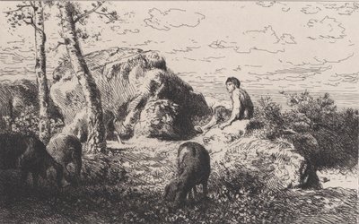 Den fortabte søn, ca. 1868. af Charles Emile Jacque