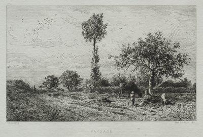Landskab af Charles Emile Jacque