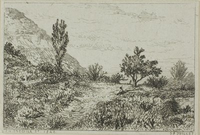 Landskab af Charles Emile Jacque