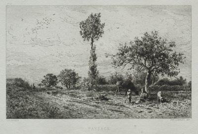 Landskab. af Charles Emile Jacque