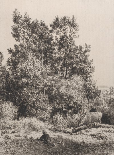 Landskab, 1864. af Charles Emile Jacque
